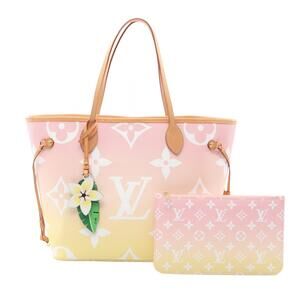 Louis Vuitton Neverfull By the Pool Tote Bag Canvas Leather Monogram Giant Pink